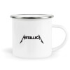 Metallic enamel cup white 360ml