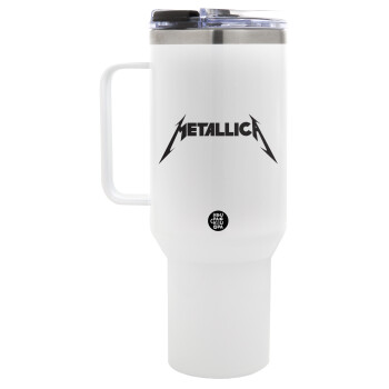 Metallica logo, Mega Tumbler με καπάκι, διπλού τοιχώματος (θερμό) 1,2L