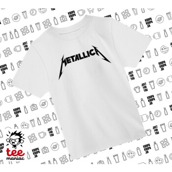 Metallica, Άνετο παιδικό T-Shirt ΛΕΥΚΟ από 100% βαμβάκι, για κάθε μέρα. Vegan & OEKO-TEX πιστοποιημένο.
