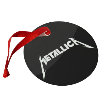 Metallica logo, Χριστουγεννιάτικο στολίδι γυάλινο 9cm