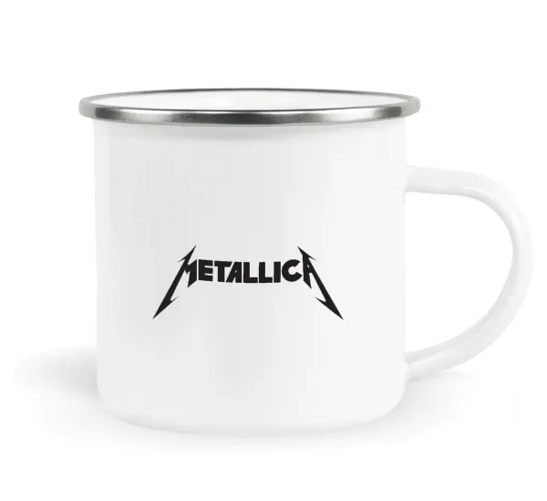 Metallica — Metallic enamel cup white 360ml