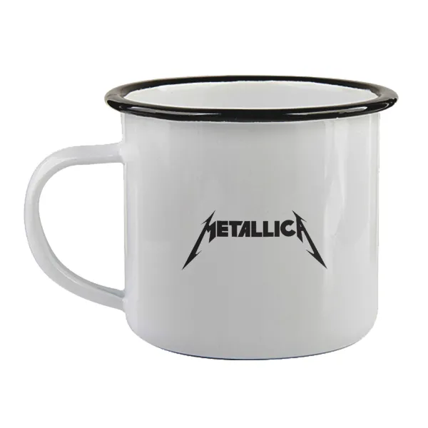 Metallica — Enamel mug with black rim, 360ml