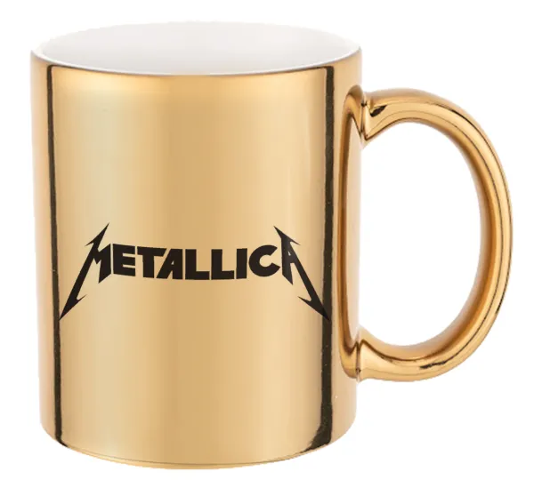 Metallica — Mug ceramic, gold mirror, 330ml