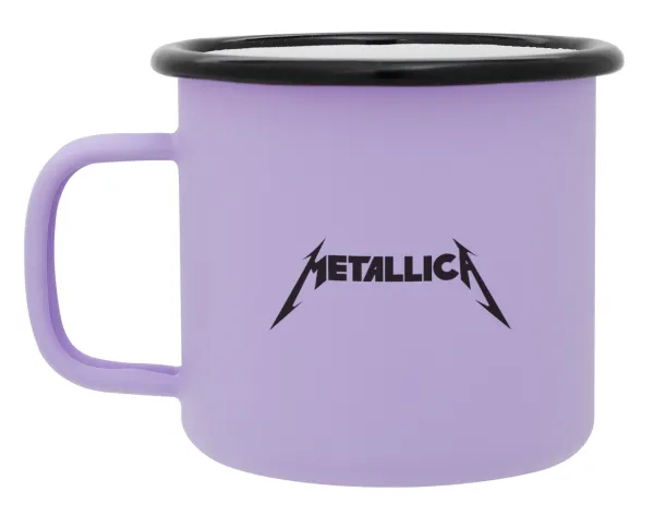 Metallica — Metal enamel mug, matte light pastel purple, 360ml