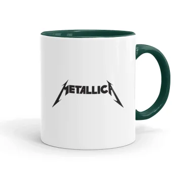 Metallica, Κούπα χρωματιστή πράσινη, κεραμική, 330ml