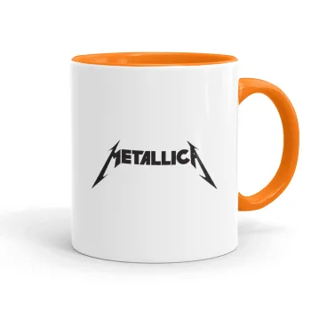 Metallica, Κούπα χρωματιστή πορτοκαλί, κεραμική, 330ml