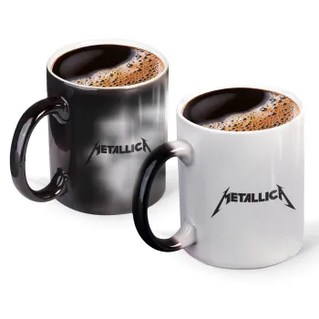 Metallica, Color changing magic Mug, ceramic, 330ml when adding hot liquid inside, the black colour desappears (1 pcs)