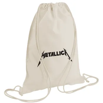 Metallica, Τσάντα πλάτης πουγκί GYMBAG natural (28x40cm)