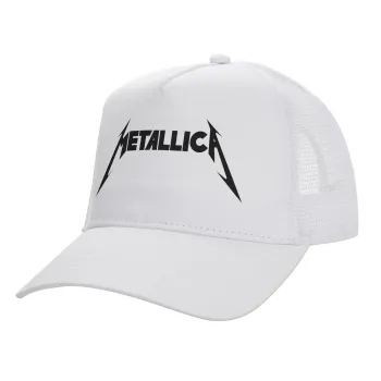 Metallica, Καπέλο Ενηλίκων Structured Trucker, με Δίχτυ, ΛΕΥΚΟ (100% ΒΑΜΒΑΚΕΡΟ, ΕΝΗΛΙΚΩΝ, UNISEX, ONE SIZE)
