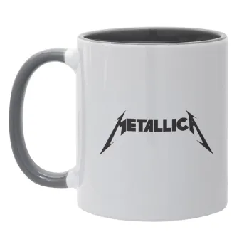 Metallica, Κούπα χρωματιστή γκρι, κεραμική, 330ml