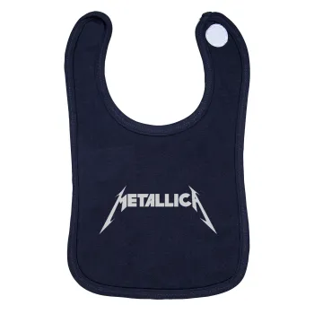 Metallica, Σαλιάρα με Σκρατς 100% Organic Cotton Μπλε (0-18 months)