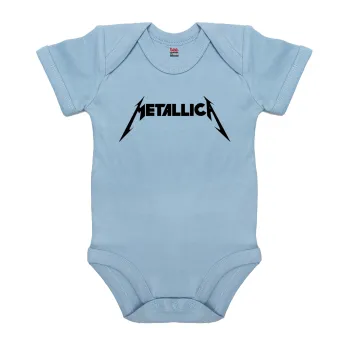 Metallica, Βρεφικό φορμάκι μωρού, 0-18 μηνών, Μπλε, 100% Organic Cotton, κοντομάνικο