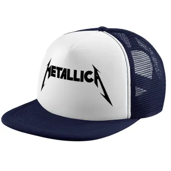 Metallica, Children's Soft Trucker Cap with Dark Blue/White Mesh (POLYESTER, CHILDREN, ONE SIZE)