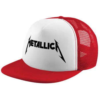 Metallica, Καπέλο παιδικό Soft Trucker με Δίχτυ ΚΟΚΚΙΝΟ/ΛΕΥΚΟ (POLYESTER, ΠΑΙΔΙΚΟ, ONE SIZE)