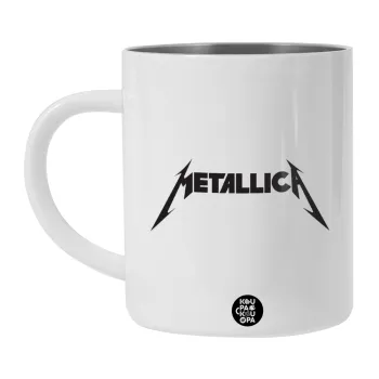 Metallica, BIG Mug Stainless steel double wall (450ml, White)
