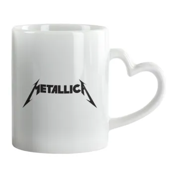 Metallica, Mug heart handle, ceramic, 330ml