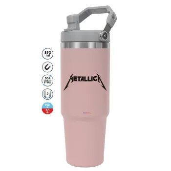 Metallica, Pink color, 890ml (30oz) stainless Steel Tumbler with Handle