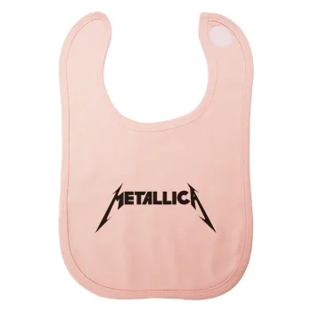 Metallica, Σαλιάρα με Σκρατς ΡΟΖ 100% Organic Cotton (0-18 months)