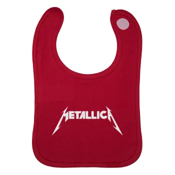 Metallica, Σαλιάρα με Σκρατς Κόκκινη 100% Organic Cotton (0-18 months)