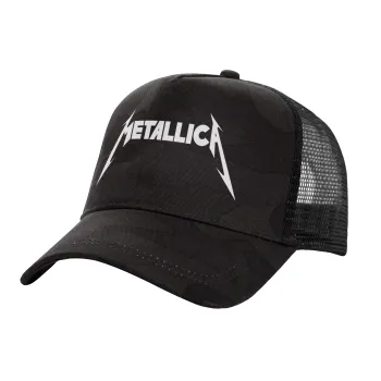 Metallica, Καπέλο Ενηλίκων Structured Trucker, με Δίχτυ, (παραλλαγή) Army σκούρο (100% ΒΑΜΒΑΚΕΡΟ, ΕΝΗΛΙΚΩΝ, UNISEX, ONE SIZE)