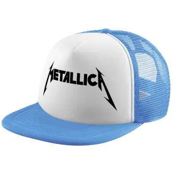 Metallica, Child's Soft Trucker Hat with Blue/White Mesh (POLYESTER, CHILD, ONE SIZE)