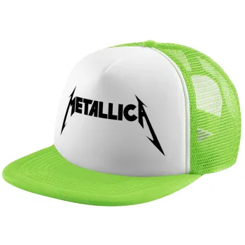 Metallica, Καπέλο παιδικό Soft Trucker με Δίχτυ ΠΡΑΣΙΝΟ/ΛΕΥΚΟ (POLYESTER, ΠΑΙΔΙΚΟ, ONE SIZE)