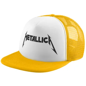 Metallica, Καπέλο Ενηλίκων Soft Trucker με Δίχτυ Κίτρινο/White (POLYESTER, ΕΝΗΛΙΚΩΝ, UNISEX, ONE SIZE)
