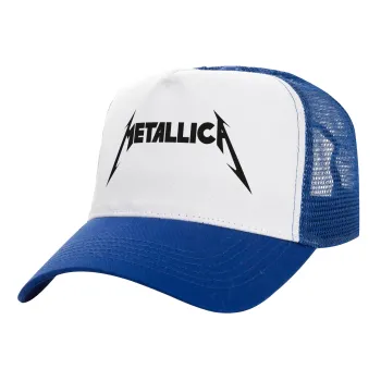 Metallica, Καπέλο Ενηλίκων Structured Trucker, με Δίχτυ, ΛΕΥΚΟ/ΜΠΛΕ (100% ΒΑΜΒΑΚΕΡΟ, ΕΝΗΛΙΚΩΝ, UNISEX, ONE SIZE)