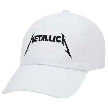 Metallica, Καπέλο Ενηλίκων Baseball Λευκό 5-φύλλο (POLYESTER, ΕΝΗΛΙΚΩΝ, UNISEX, ONE SIZE)