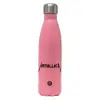 Metal mug thermos Pink Mat (Stainless steel), double wall, 500ml