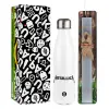 Easter candle, metallic white thermos bottle (500ml) & aromatic flat candle (30cm) (GRAY)
