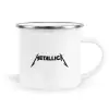Metallic enamel cup white 360ml