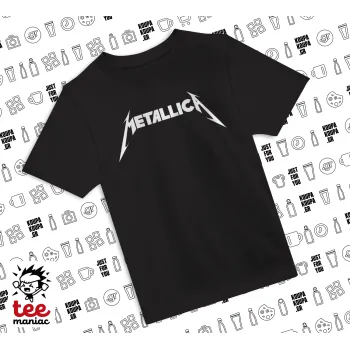 Metallica, Άνετο παιδικό T-Shirt ΜΑΥΡΟ από 100% βαμβάκι, για κάθε μέρα. Vegan & OEKO-TEX πιστοποιημένο.
