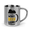 Don't worry BEER Happy, Mug Stainless steel double wall 300ml