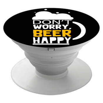 Don't worry BEER Happy, Phone Holders Stand  White Hand-held Mobile Phone Holder