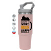 Pink color, 890ml (30oz) stainless Steel Tumbler with Handle