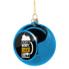 Blue Christmas tree ball ornament 8cm