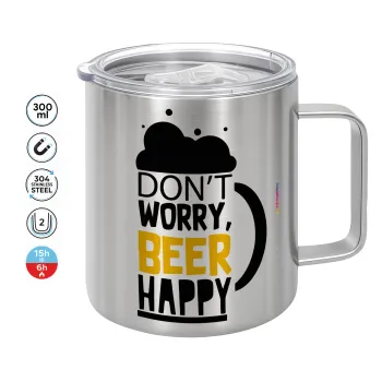 Don't worry BEER Happy, Mug Stainless steel double wall 300ml