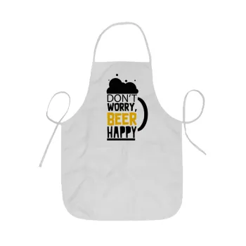 Don't worry BEER Happy, Ποδιά Σεφ ολόσωμη κοντή  Παιδική (44x62cm)