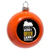 Orange Christmas tree ornament bauble 8cm