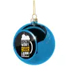 Blue Christmas tree ball ornament 8cm