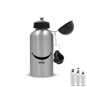 Smile!!!, Metallic water jug, Silver, aluminum 500ml