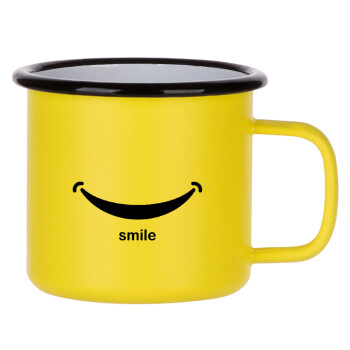Smile!!!, Κούπα Μεταλλική εμαγιέ ΜΑΤ Κίτρινη 360ml