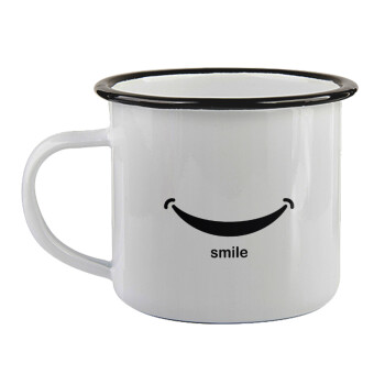 Smile!!!, Κούπα εμαγιέ με μαύρο χείλος 360ml