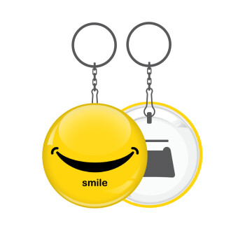 Smile!!!, Μπρελόκ μεταλλικό 5cm με ανοιχτήρι