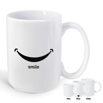 Smile!!!, Κούπα Mega, κεραμική, 450ml