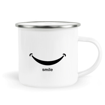 Smile!!!, Κούπα Μεταλλική εμαγιέ λευκη 360ml