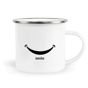 Smile!!!, Metallic enamel cup white 360ml