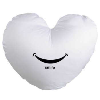 Smile!!!, Μαξιλάρι καναπέ καρδιά 40x40cm περιέχεται το  γέμισμα