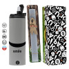 Πασχαλινή Λαμπάδα με Travel Tumbler θερμό (600ml, BPA free) & κερί αρωματικό πλακέ (30cm) (ΓΚΡΙ)